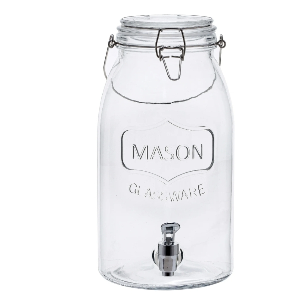 Mason Glassware Dispenser with Spigot~ 1 gallon